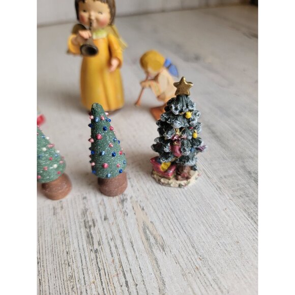 Vintage angel tree bear Figure Set Xmas Decor unique - Picture 7 of 9